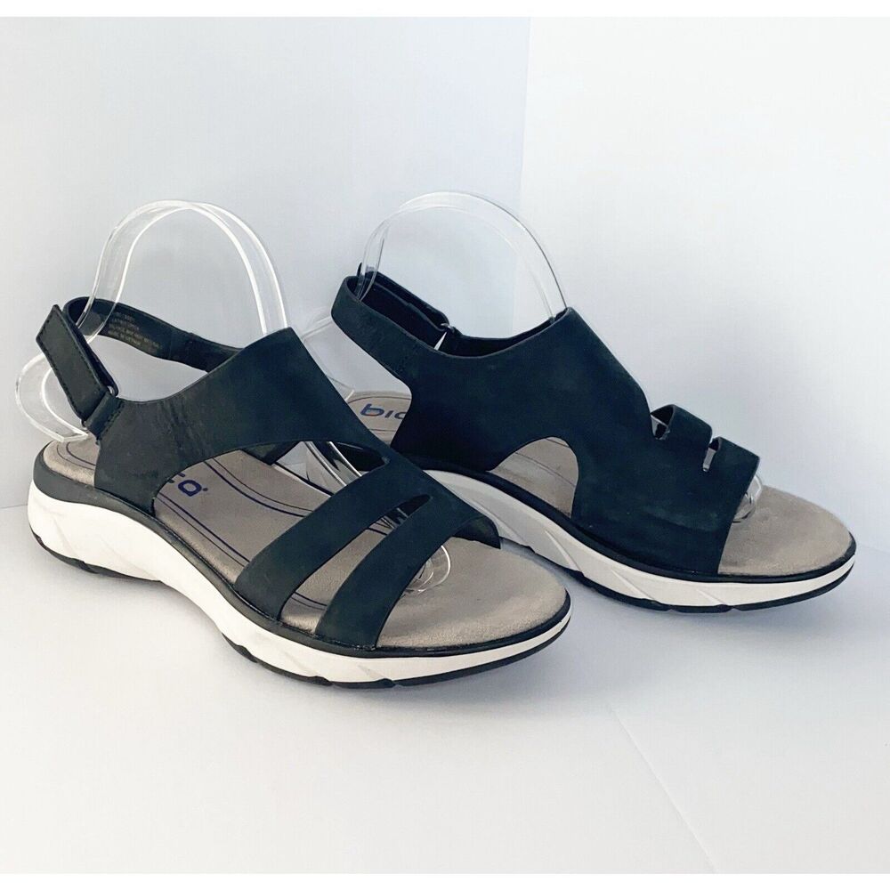 BIONICA Akela Sandals Womens 9 Black White Strappy Outdoor Casual Comfort Sporty - Picture 4 of 14